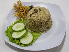 Mushroom fried rice, Loving Hut, Yogyakarta